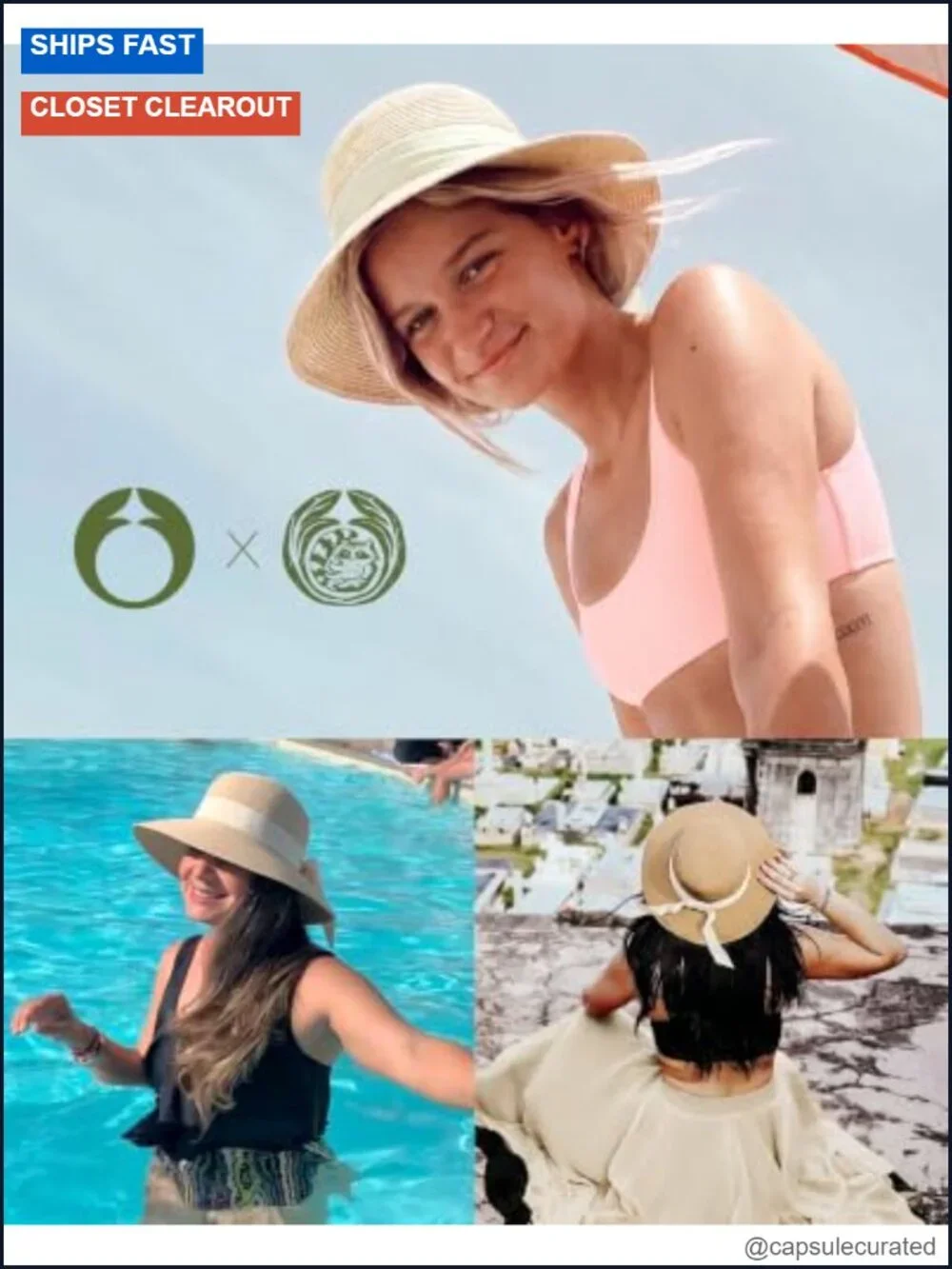 FURTALK Women's Foldable Paper Straw Wide Brim Sun Hat with UV Protection and